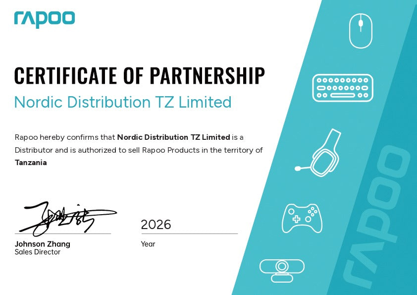 Rapoo Officially Launches in Tanzania with Nordic Distribution TZ Limited