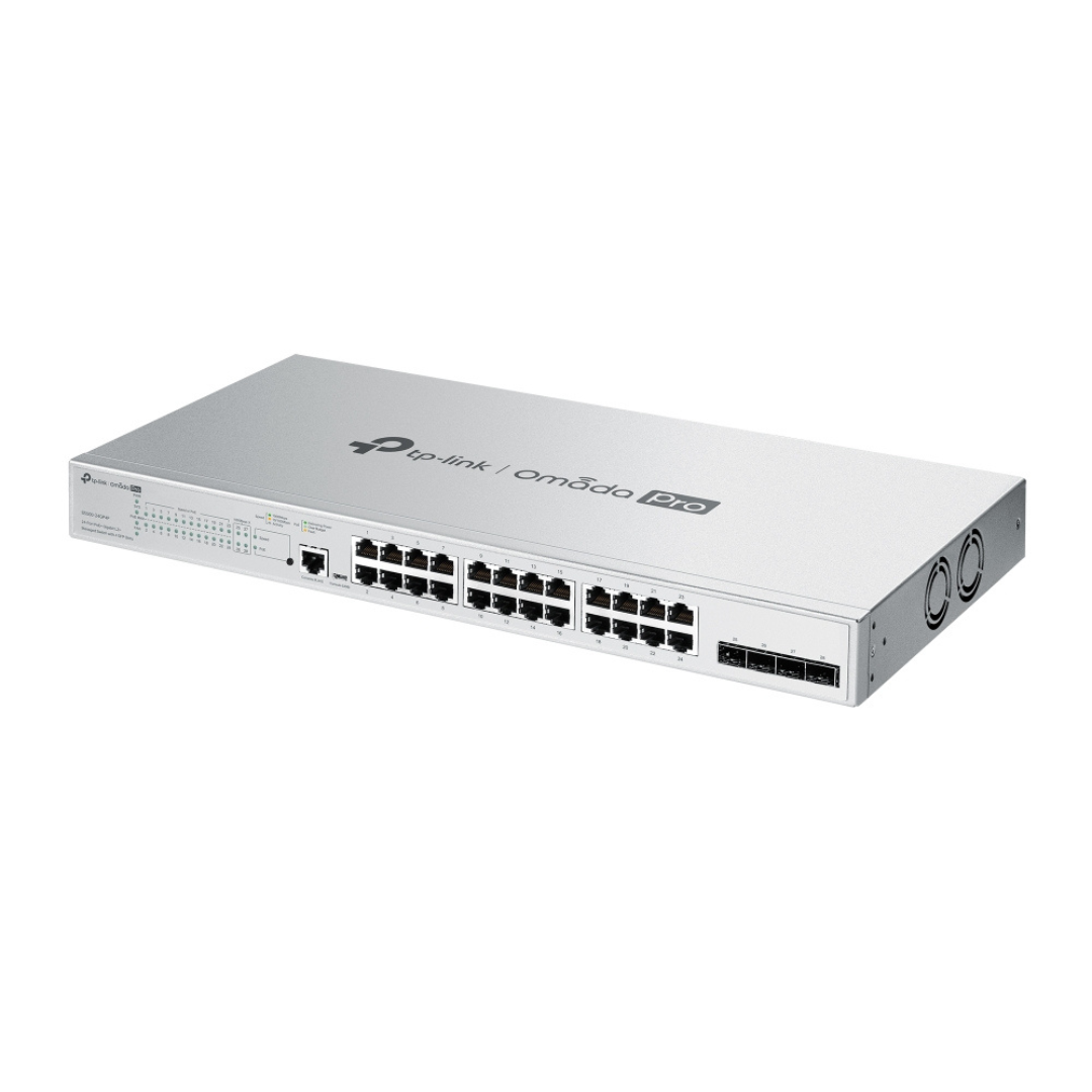 TP-Link Omada 24-Port Gigabit L2+ Managed Switch with 4 SFP Slots, 2 Year Warranty