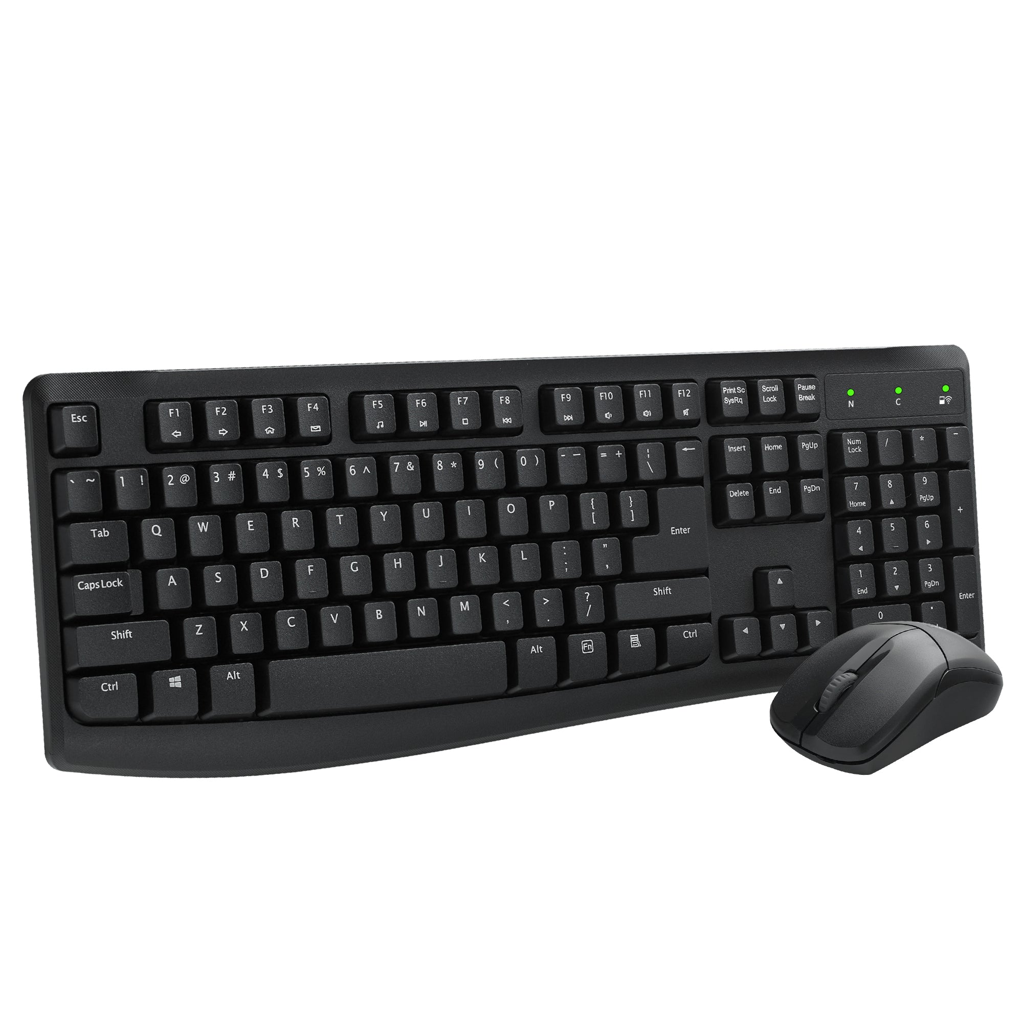 Rapoo Wireless Optical Mouse & Keyboard US_Black, 1 Year Warranty