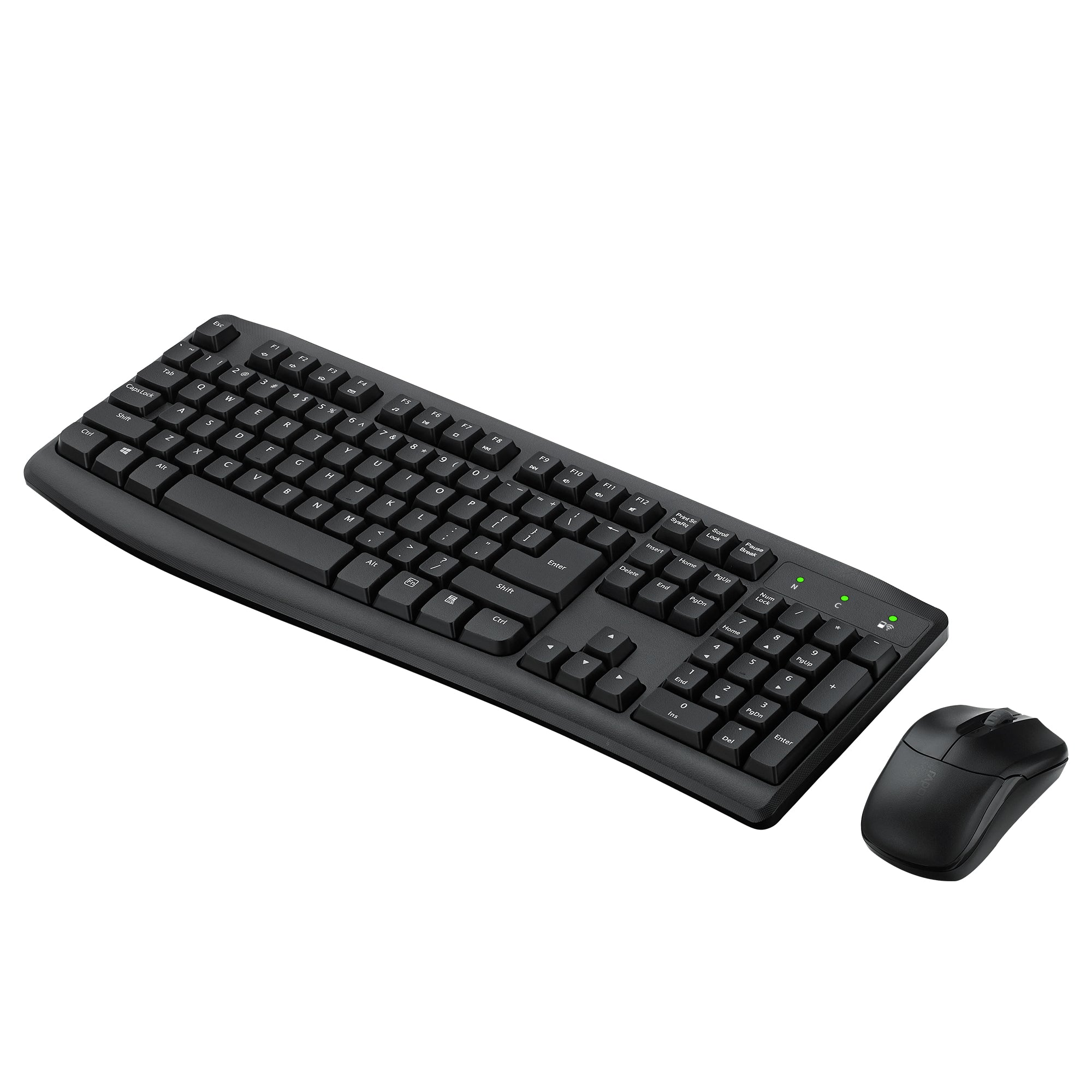 Rapoo Wireless Optical Mouse & Keyboard US_Black, 1 Year Warranty