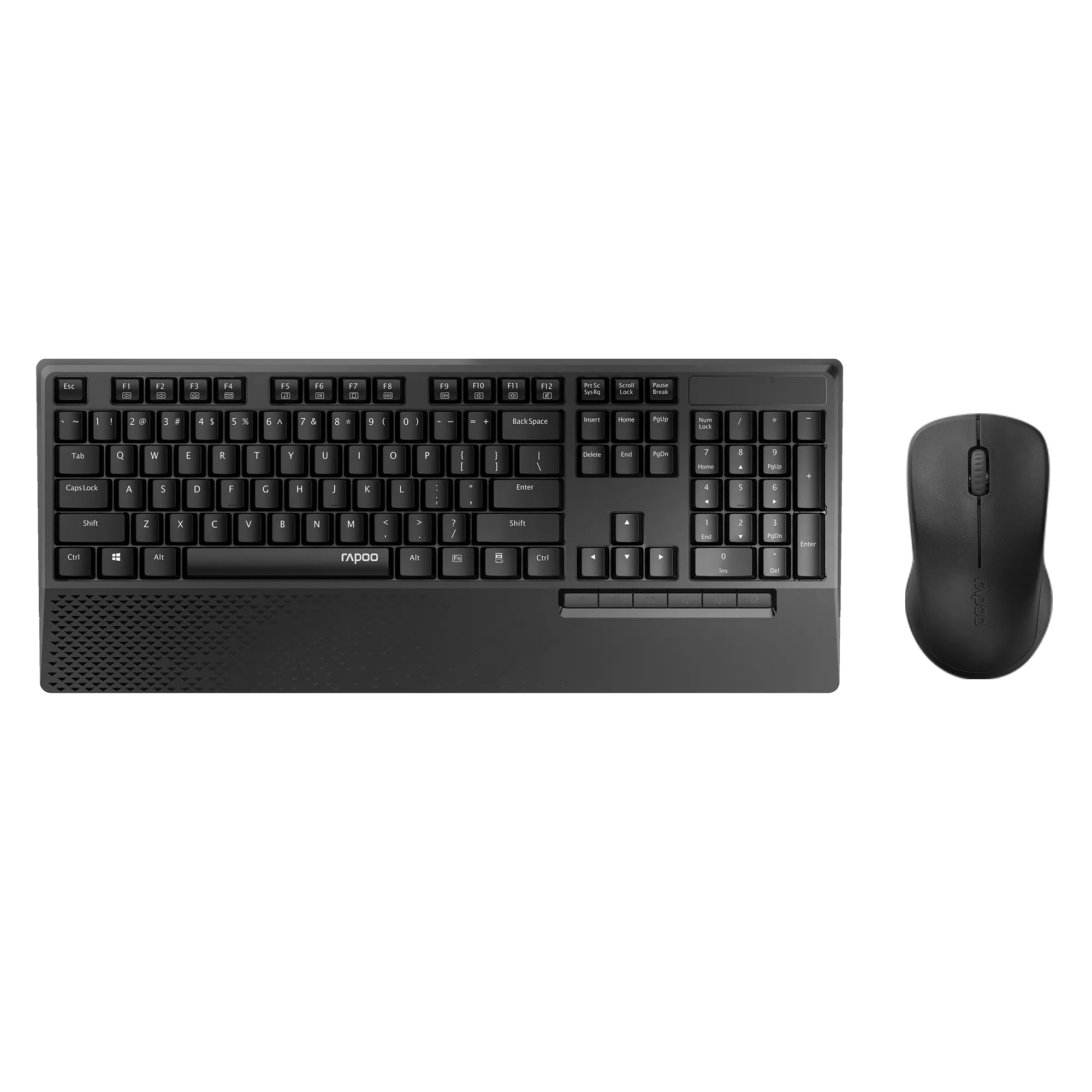 Rapoo Wireless Optical Mouse & Keyboard US_Black, 1 Year Warranty