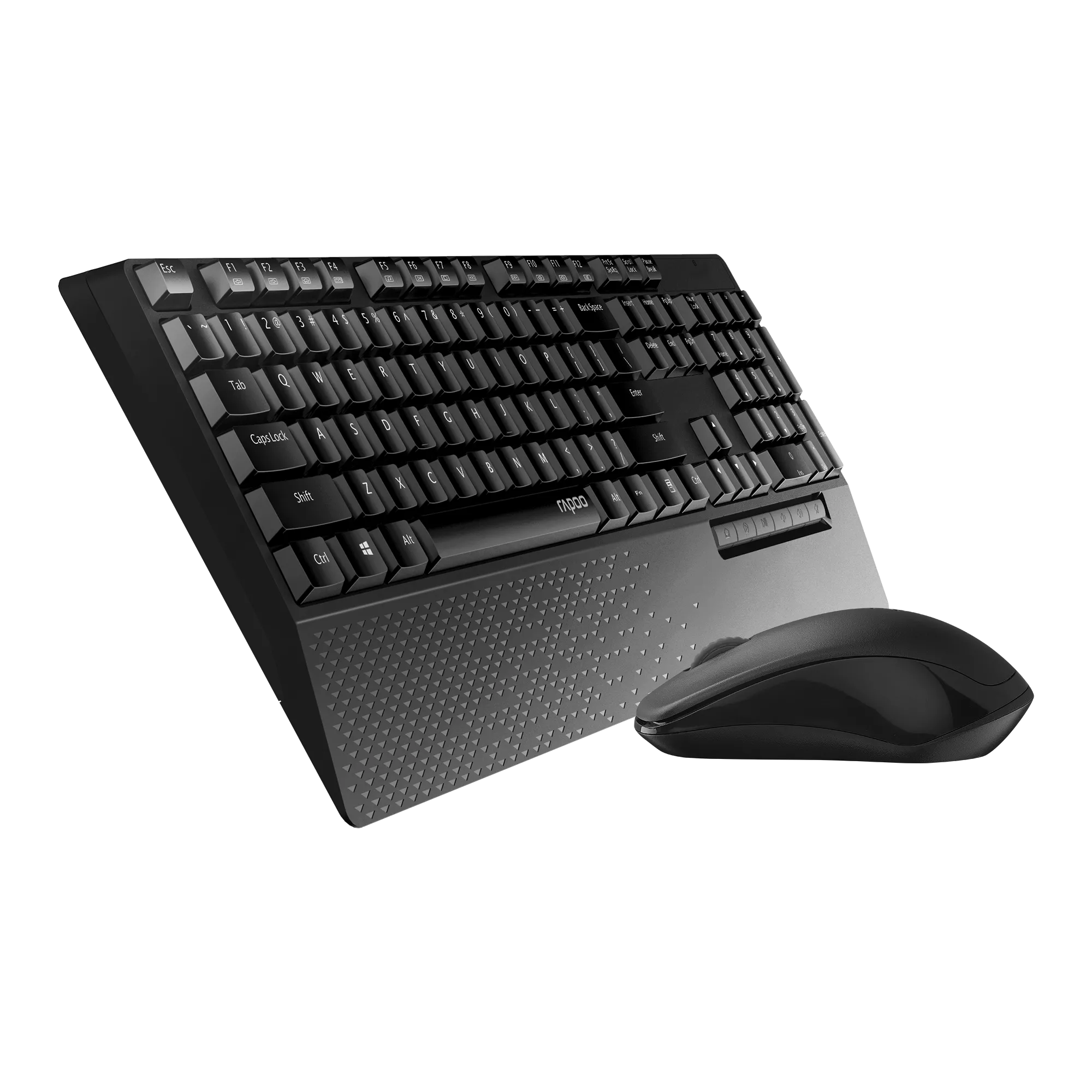 Rapoo Wireless Optical Mouse & Keyboard US_Black, 1 Year Warranty