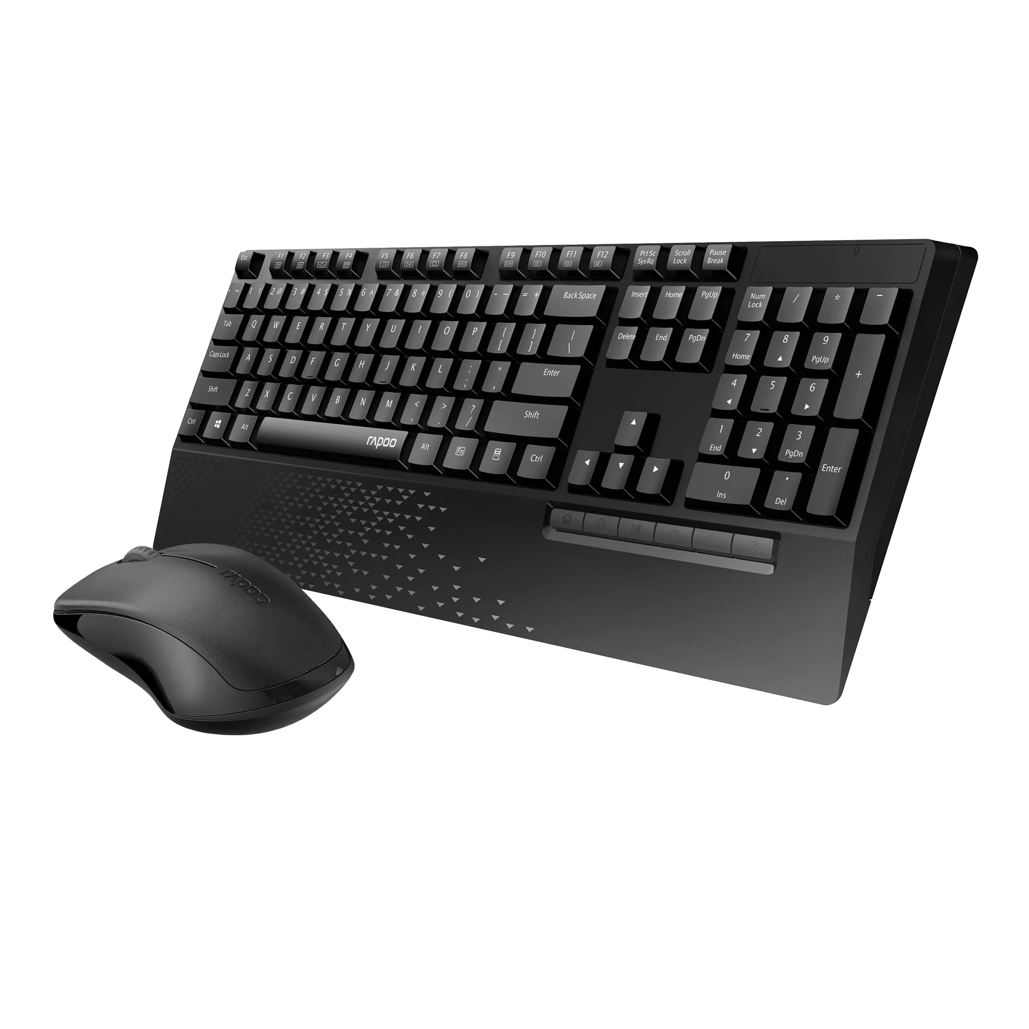 Rapoo Wireless Optical Mouse & Keyboard US_Black, 1 Year Warranty
