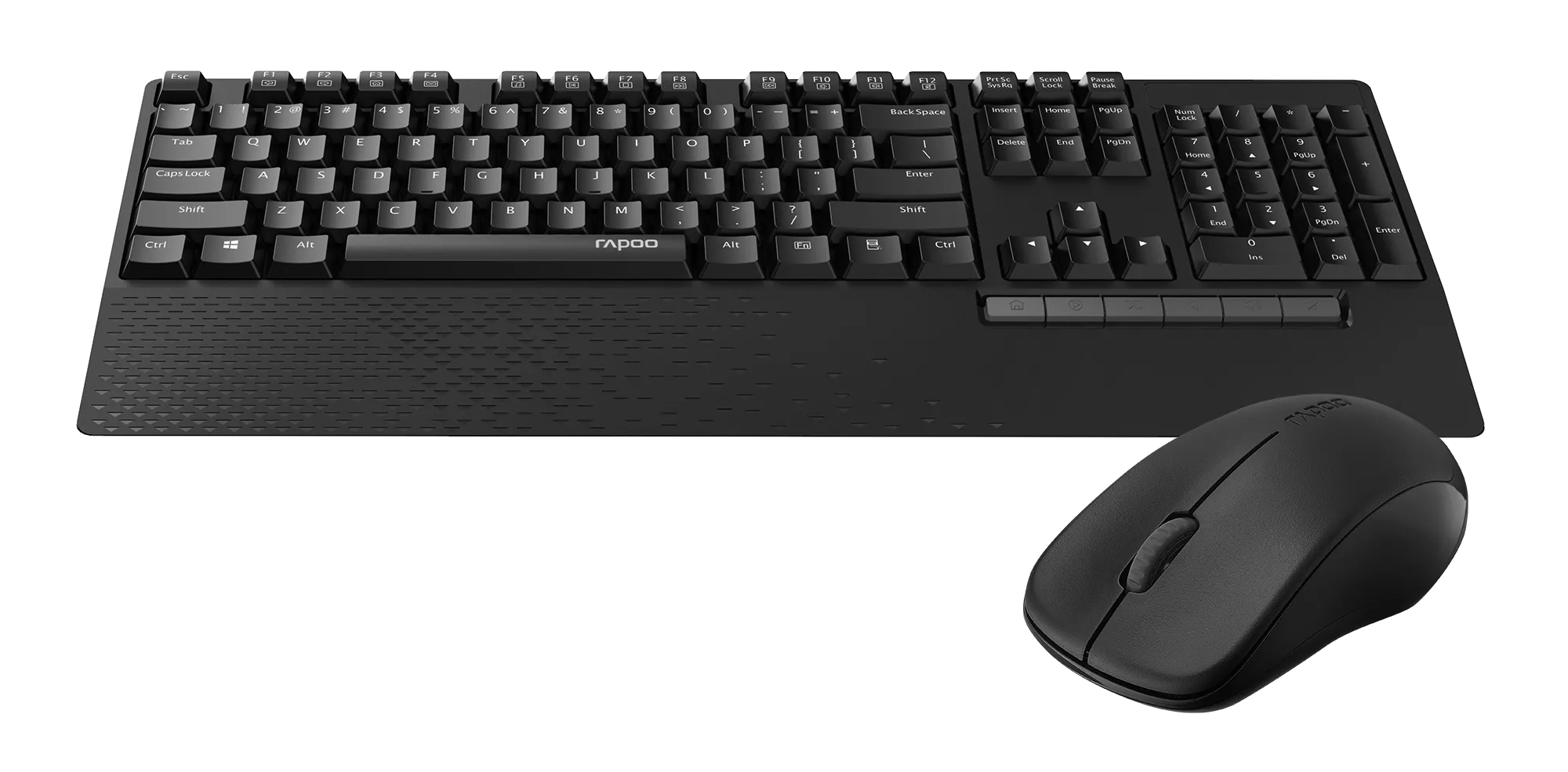 Rapoo Wireless Optical Mouse & Keyboard US_Black, 1 Year Warranty