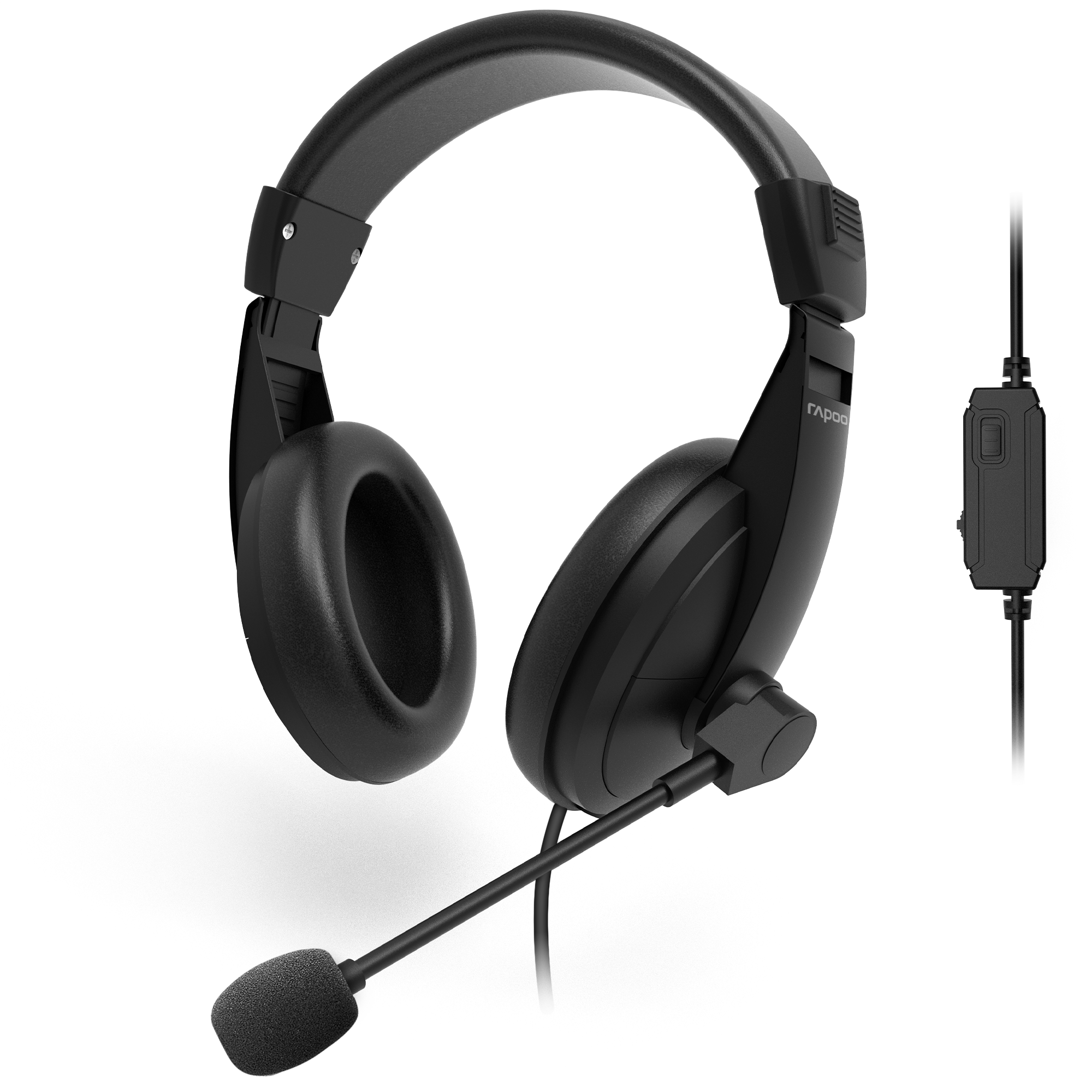 Rapoo USB Stereo headset Black, 1 Year Warranty