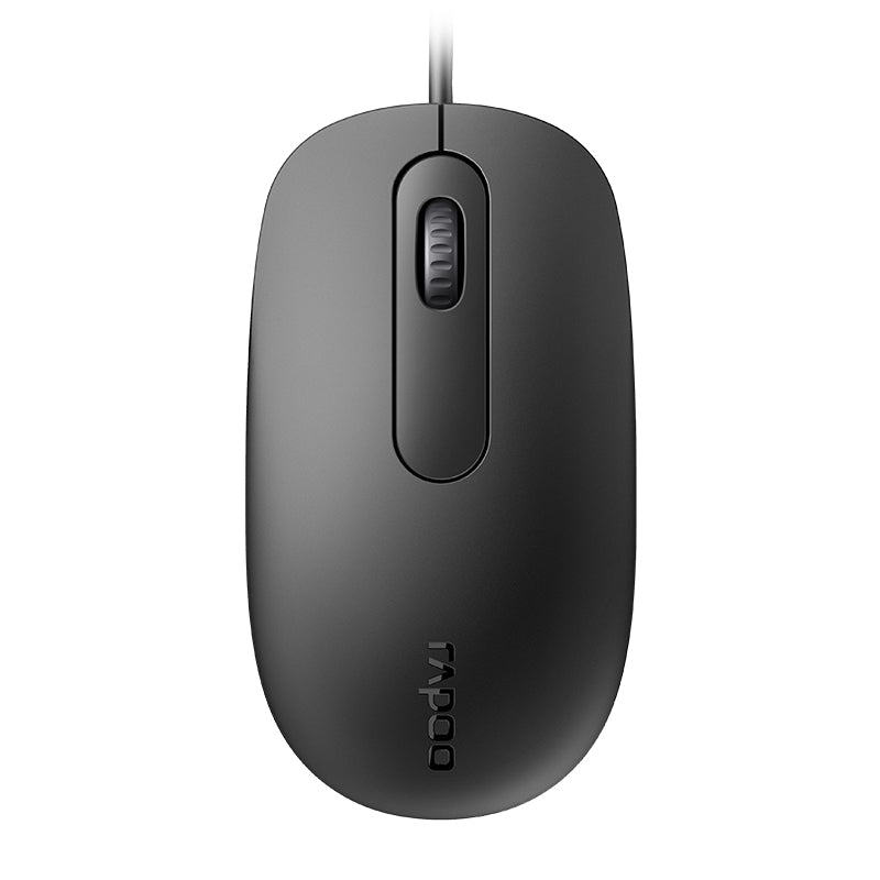 Rapoo Wired Optical Mouse Black, 1 Year Warranty