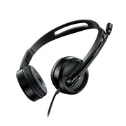 Rapoo Wired Stereo headset Black, 1 Year Warranty