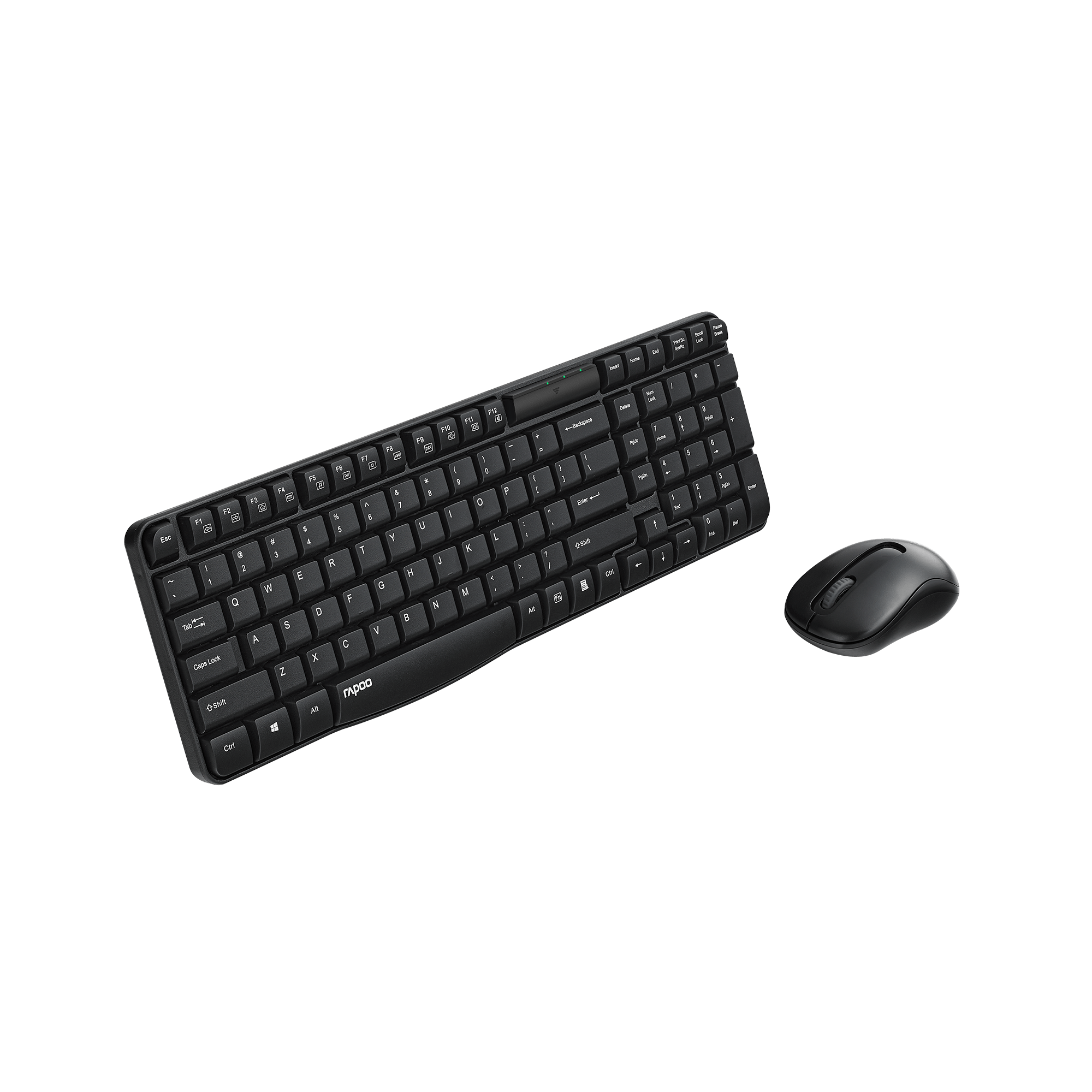 Rapoo Wireless Multimedia Keyboard & Optical Mouse US_Black, 1 Year Warranty