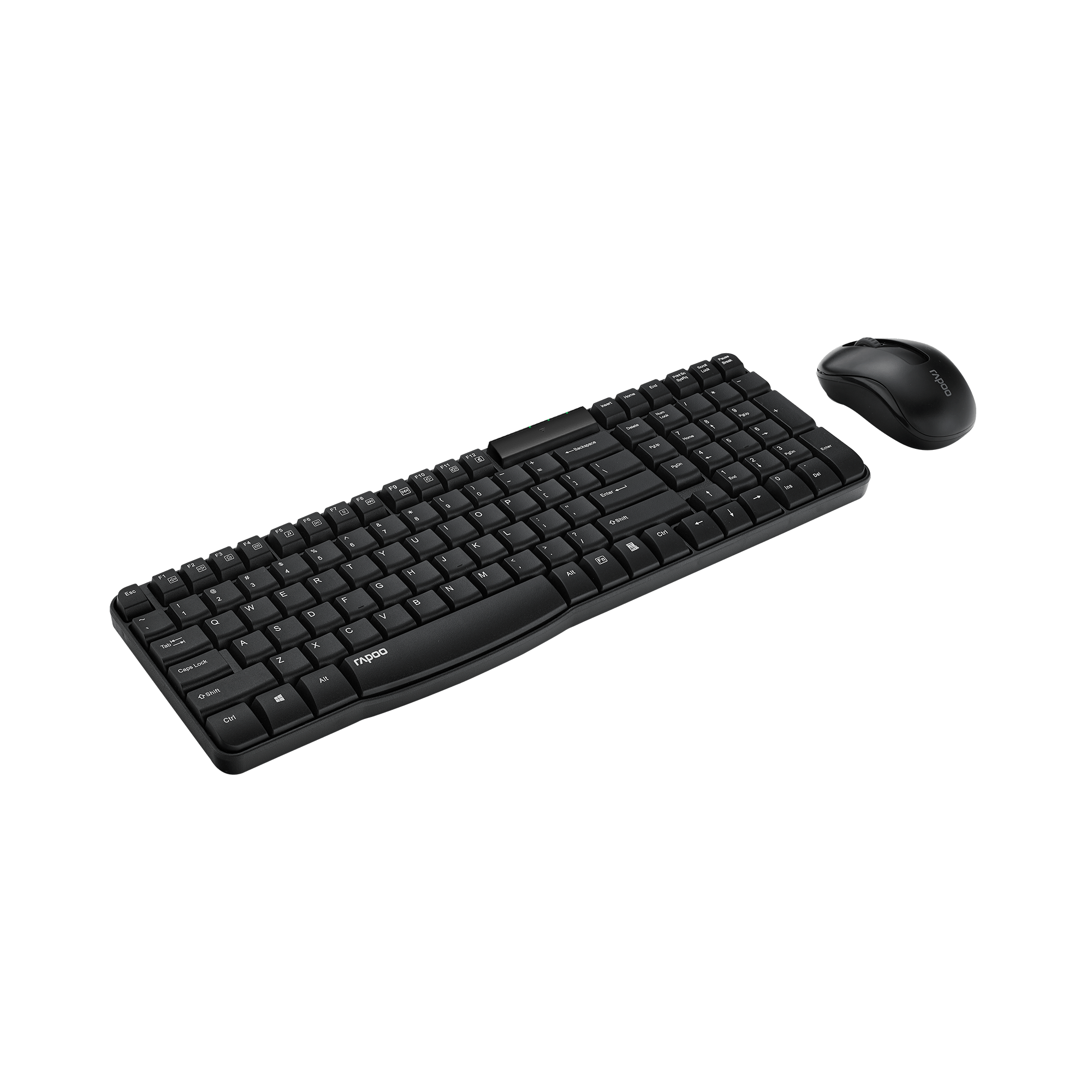 Rapoo Wireless Multimedia Keyboard & Optical Mouse US_Black, 1 Year Warranty
