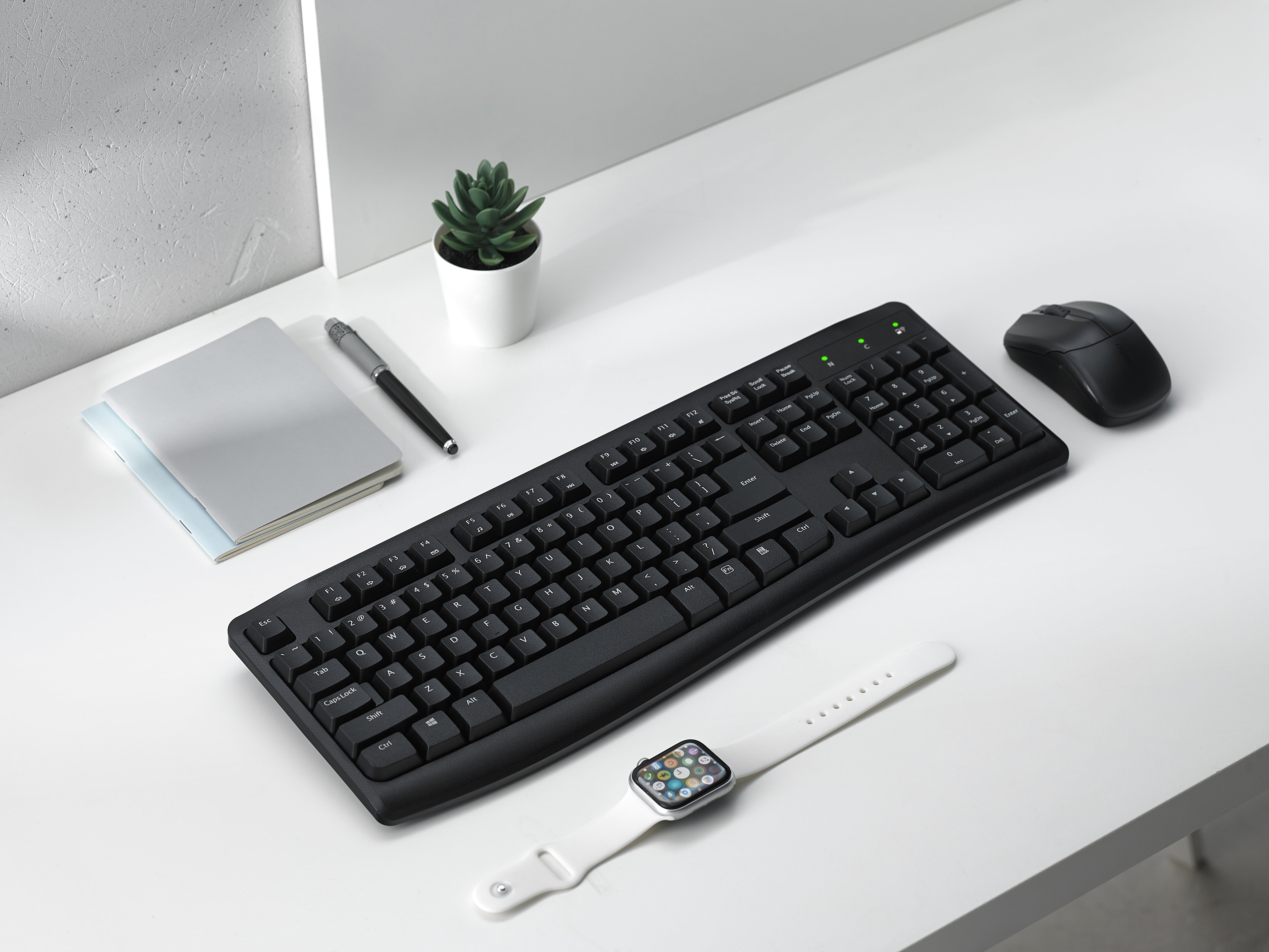 Rapoo Wireless Optical Mouse & Keyboard US_Black, 1 Year Warranty