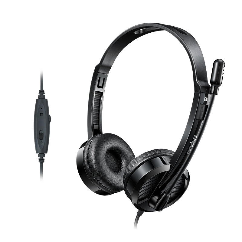 Rapoo Wired Stereo headset Black, 1 Year Warranty