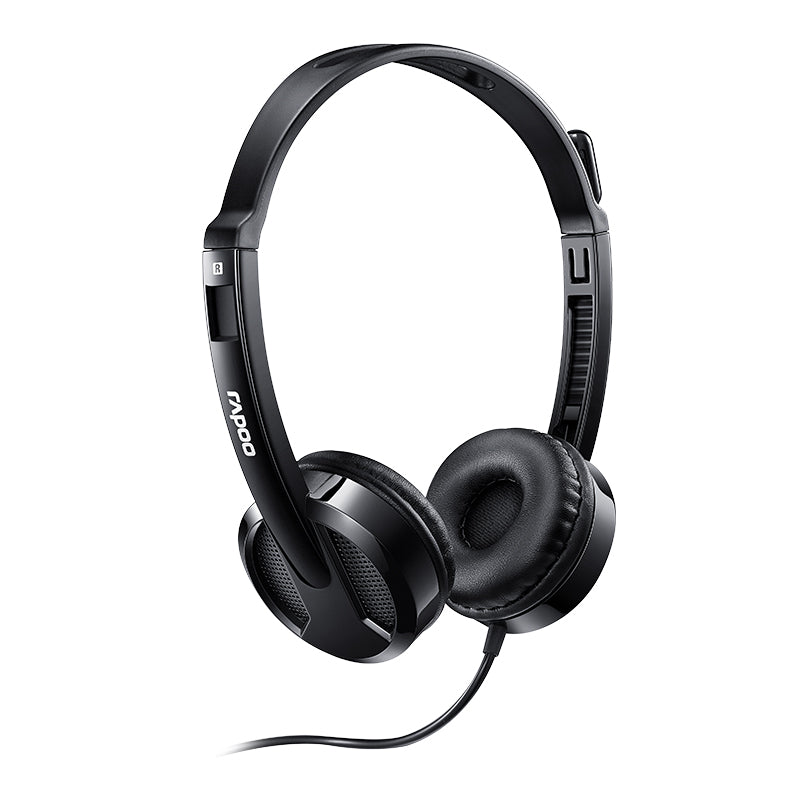 Rapoo Wired Stereo headset Black, 1 Year Warranty