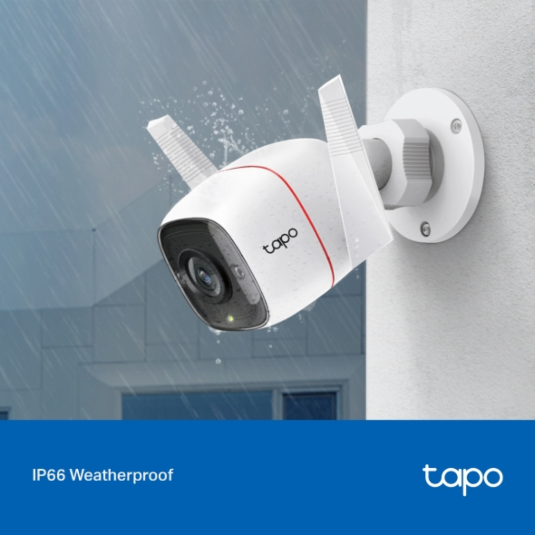 TPLink TAPO 3MP  Outdoor Bullet Wi-Fi Camera, 2 Year Warranty