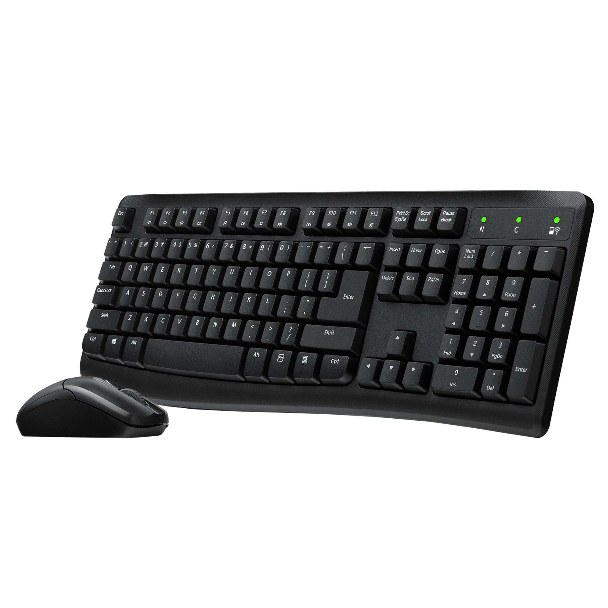 Rapoo Wireless Optical Mouse & Keyboard US_Black, 1 Year Warranty
