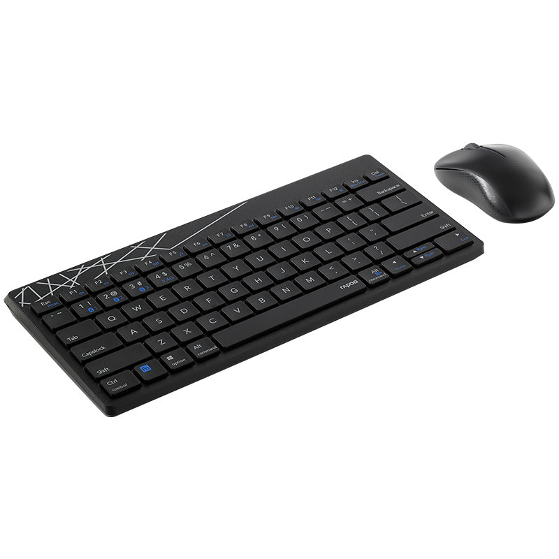 Rapoo Multi-mode Wireless Keyboard & Mouse US_Black, 1 Year Warranty