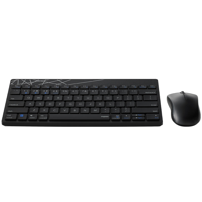 Rapoo Multi-mode Wireless Keyboard & Mouse US_Black, 1 Year Warranty