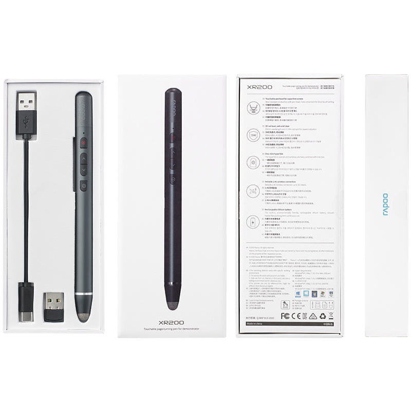 Rapoo Interactive Screen Wireless Presenter Black, 1 Year Warranty