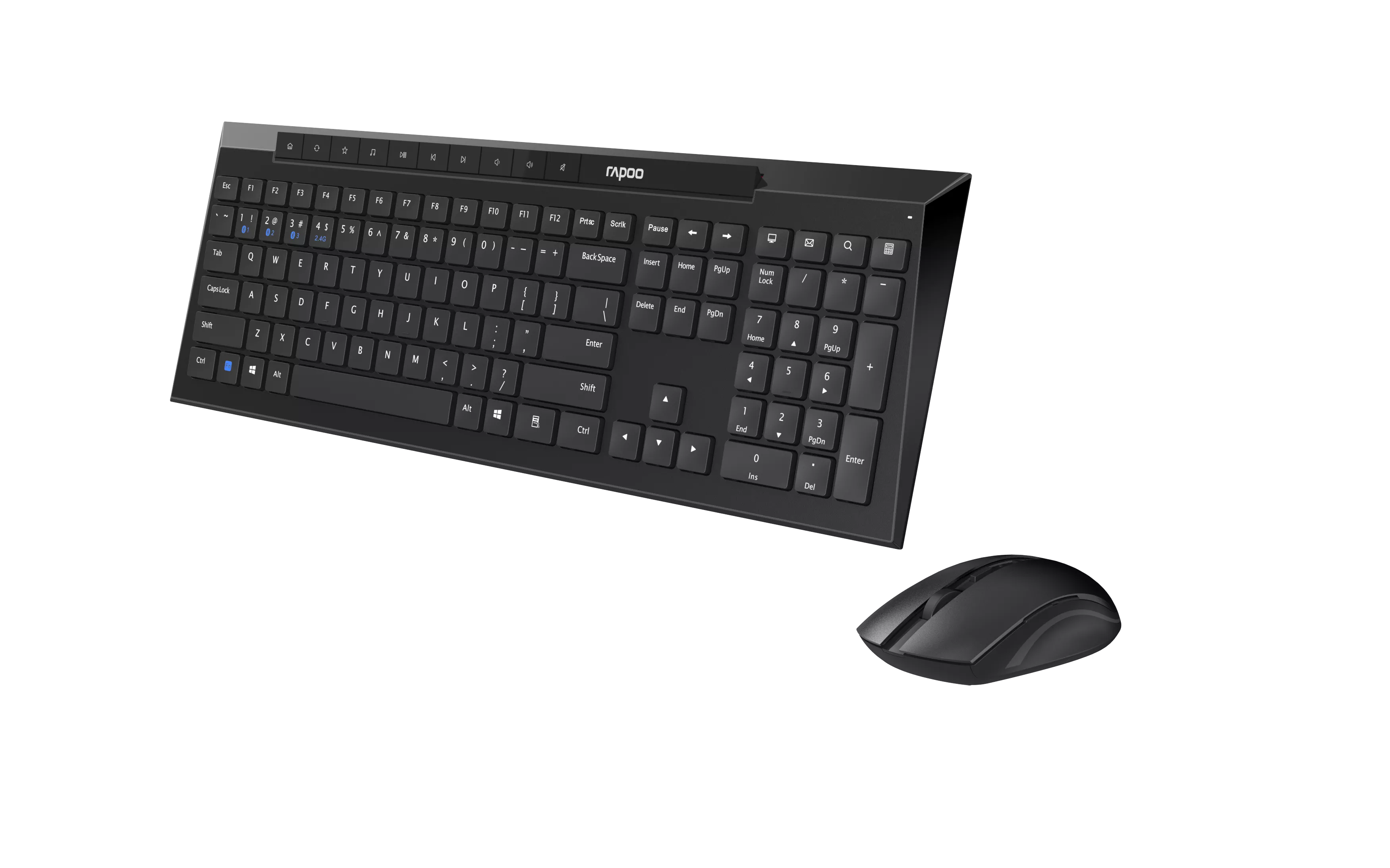 Rapoo Multi-mode Wireless Keyboard & Mouse US_Black, 1 Year Warranty