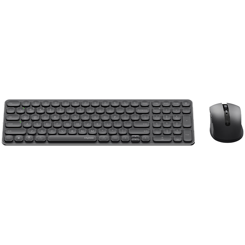 Rapoo Multi-mode wireless Optical Mouse & Keyboard US_Dark Grey, 1 Year Warranty