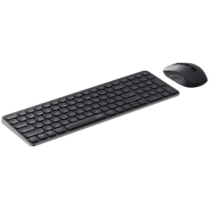 Rapoo Multi-mode wireless Optical Mouse & Keyboard US_Dark Grey, 1 Year Warranty