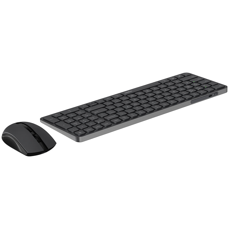 Rapoo Multi-mode wireless Optical Mouse & Keyboard US_Dark Grey, 1 Year Warranty