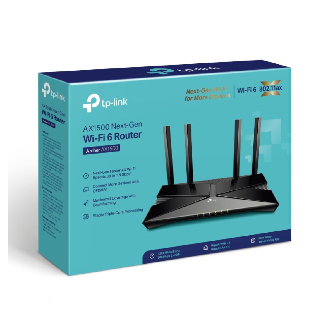 TP-link AX1500 Gigabit Wi-Fi 6 Router, 2 Year Warranty