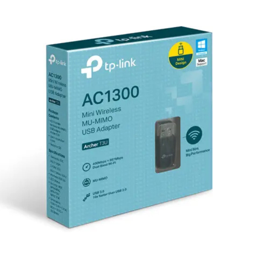 TP-Link AC1300 Mini Wireless MU-MIMO USB Adapter, 2 Year Warranty