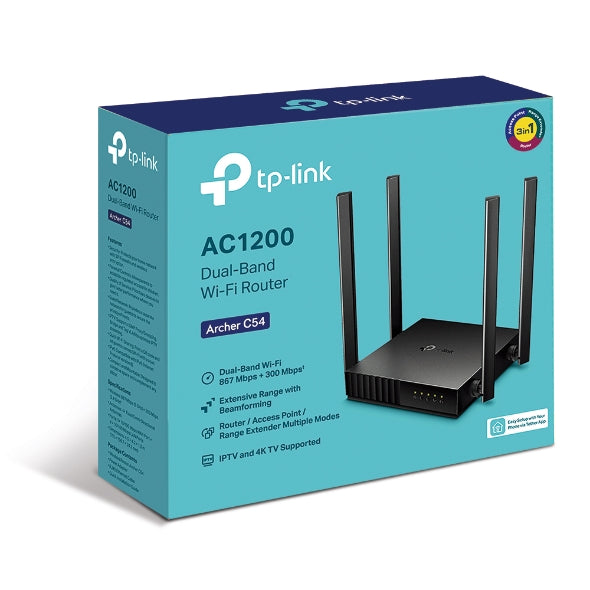 TP-Link AC1200 Dual-Band Wi-Fi Router, 2 Year Warranty