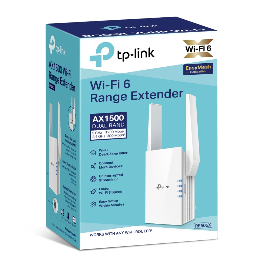 TP-link AX1500 Wi-Fi 6 Range Extender, 2 Year Warranty