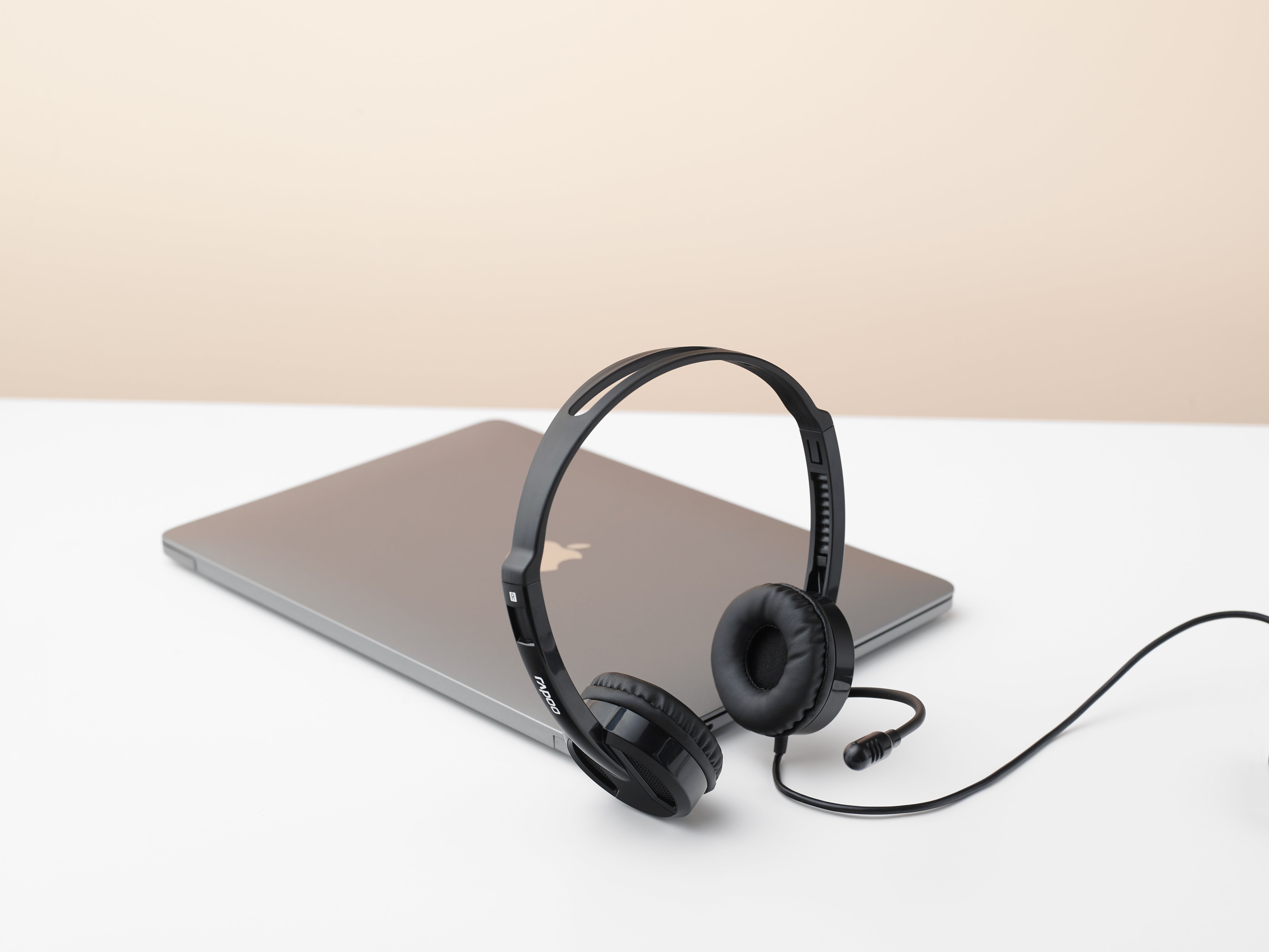 Rapoo Wired Stereo headset Black, 1 Year Warranty
