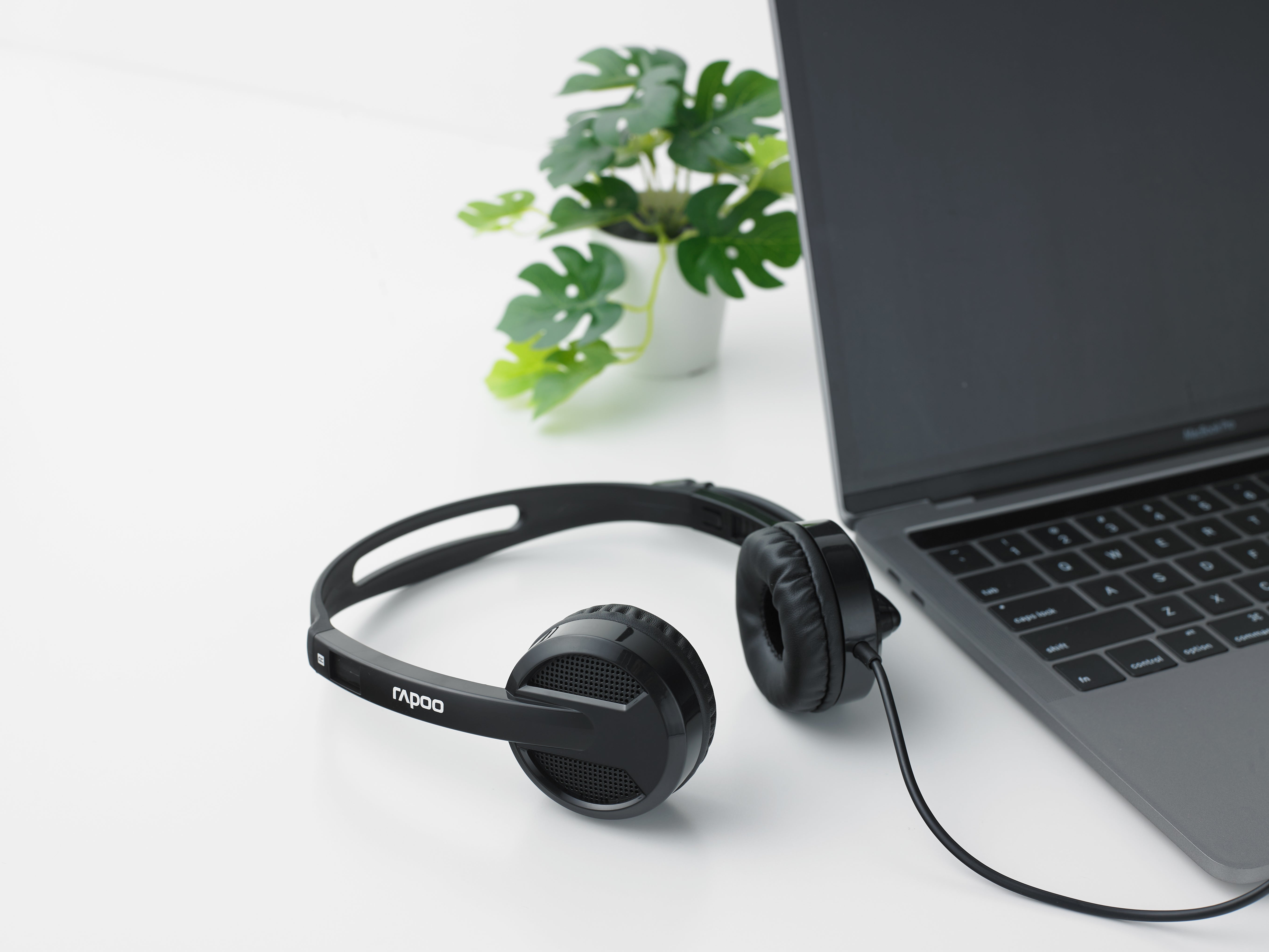 Rapoo Wired Stereo headset Black, 1 Year Warranty