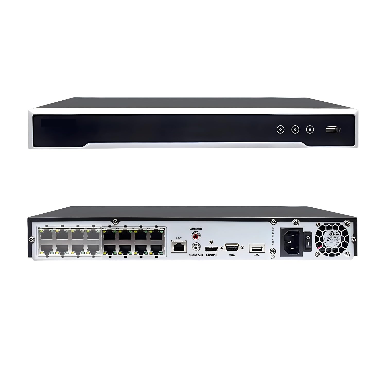 Hikvision 16-ch NVR, 2xHDD slot