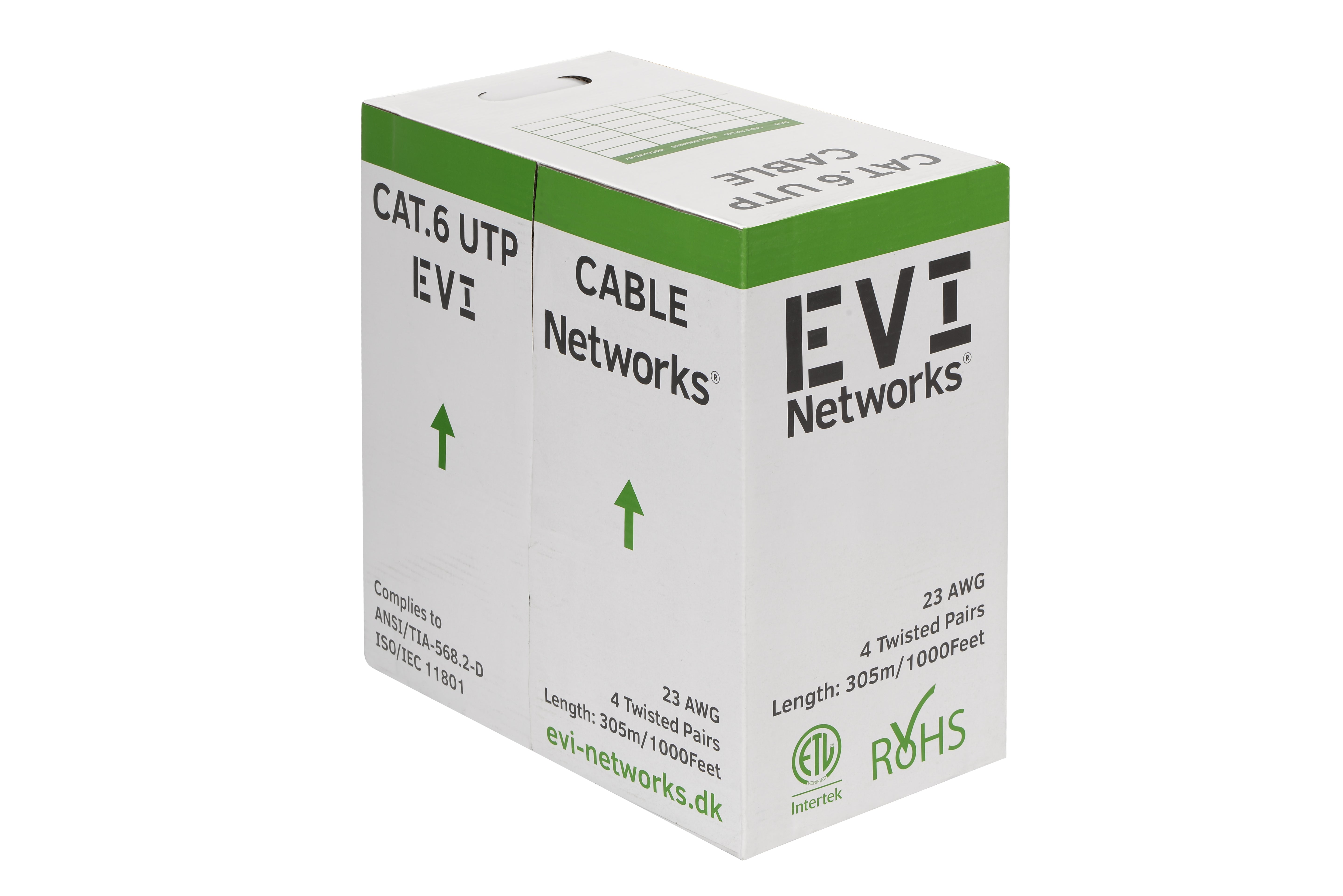 EVI CAT6 UTP 305m 23AWG Gray