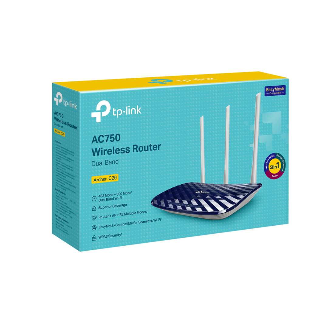 TP-link AC750 Dual Band Wi-Fi Router, 2 Year Warranty