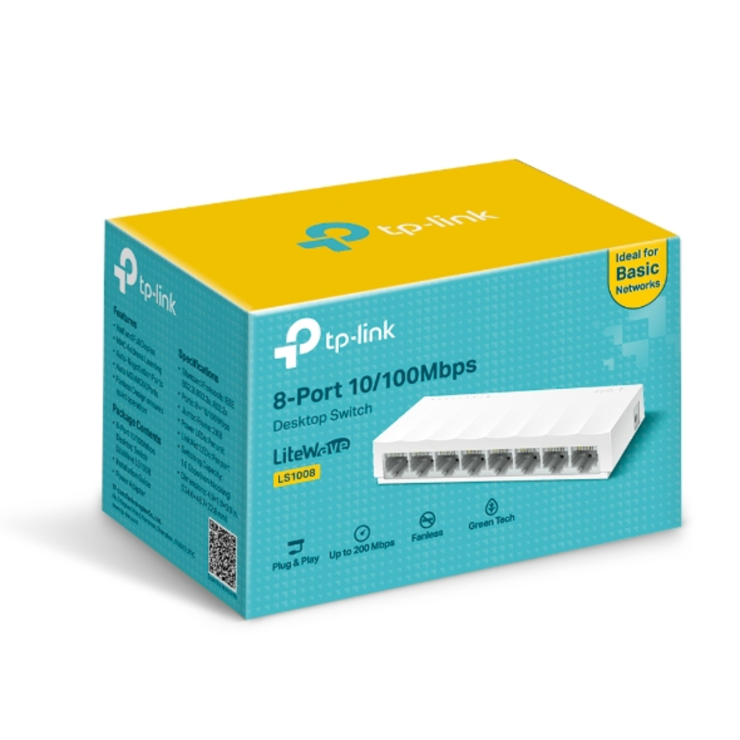 TP-link 8-Port 10/100Mbps Desktop Switch, 2 Year Warranty