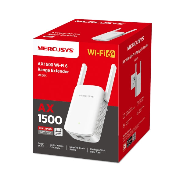 Mercusys AX1500 Wi-Fi Range Extender, 2 Year Warranty