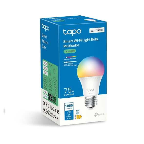 TP-Link Tapo Smart Light Bulb, Multicolor,Matter, 2 Year Warranty