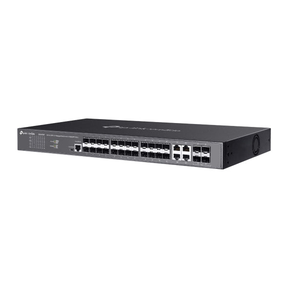 TP-Link Omada 24-Port SFP L2+ Managed Switch with 4 10GE SFP+ Slots, 2 Year Warranty