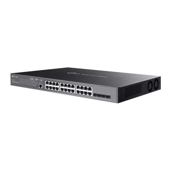 TP-Link Omada 24-Port PoE+ Gigabit L2+ Managed Switch with 4 10GE SFP+ Slots, 2 Year Warranty