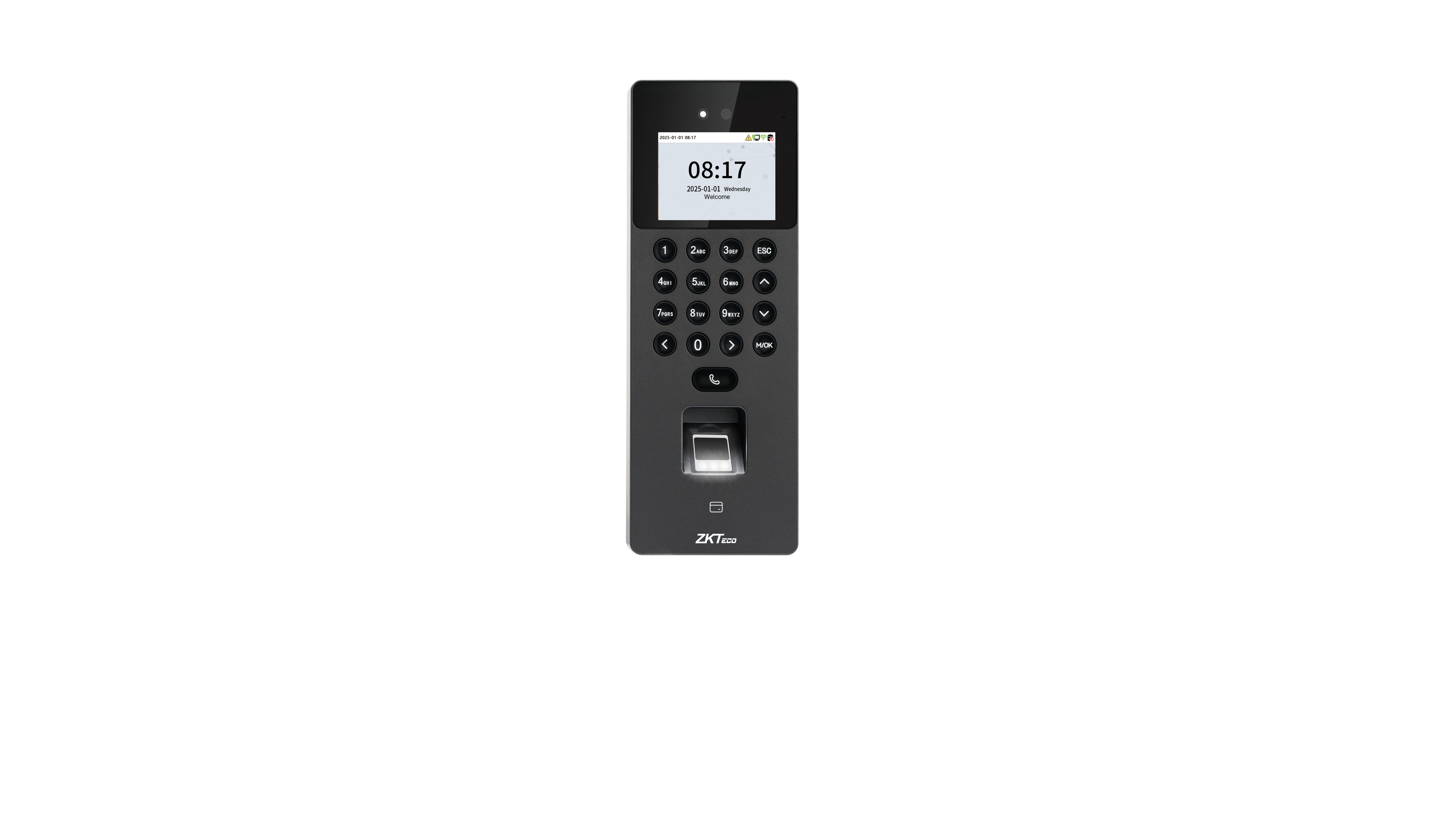 ZKTeco 2.4" Display, Face, Fingerprint & RFID Terminal, 1 Year Warranty