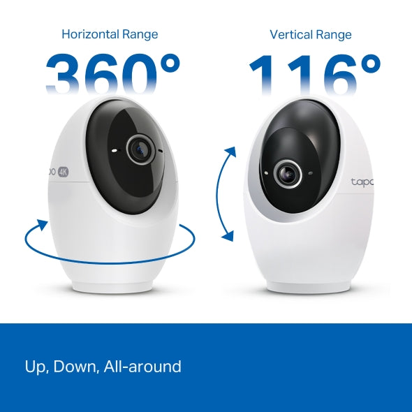 TP-Link Tapo C260 4K Ultra HD Pan/Tilt AI Indoor Wi-Fi Security Camera