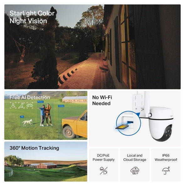 TP-Link TAPO Outdoor Pan/Tilt 4G LTE Camera, 2 Year Warranty