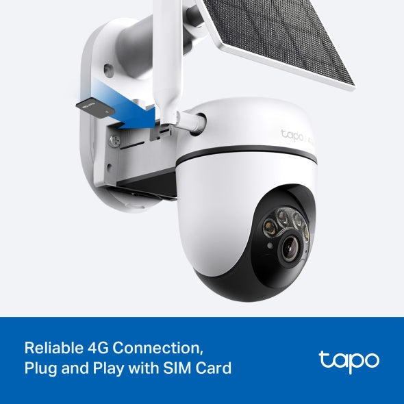 TP-Link Tapo C615G KIT Solar-Powered Pan/Tilt 4G LTE Outdoor Security Camera