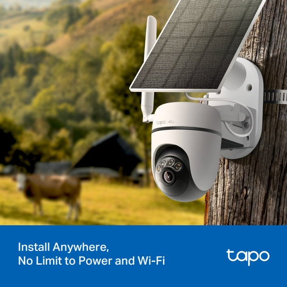 TP-Link Tapo C615G KIT Solar-Powered Pan/Tilt 4G LTE Outdoor Security Camera