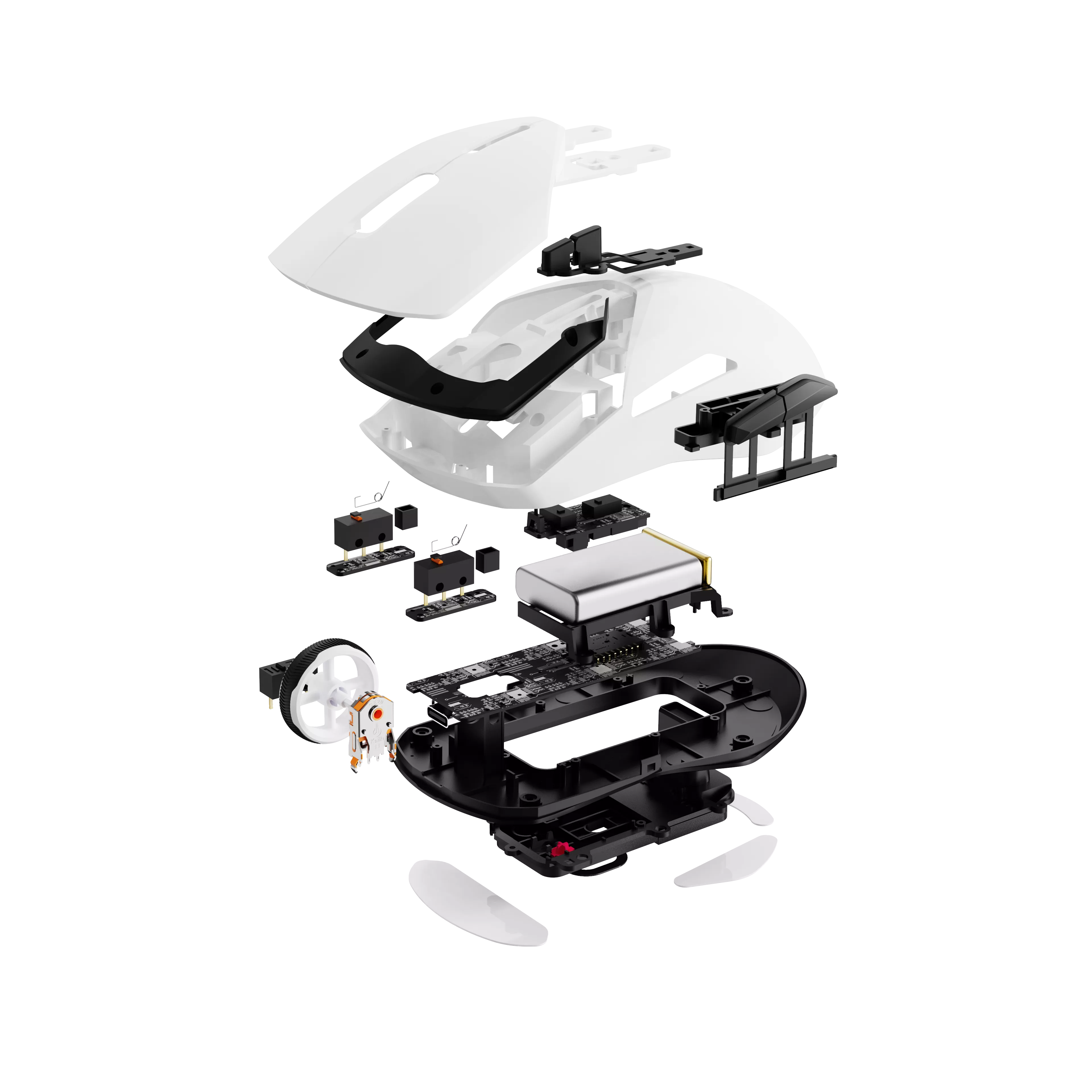 Rapoo Wired/Wireless Gaming Mouse, white and black, 1 Year Warranty