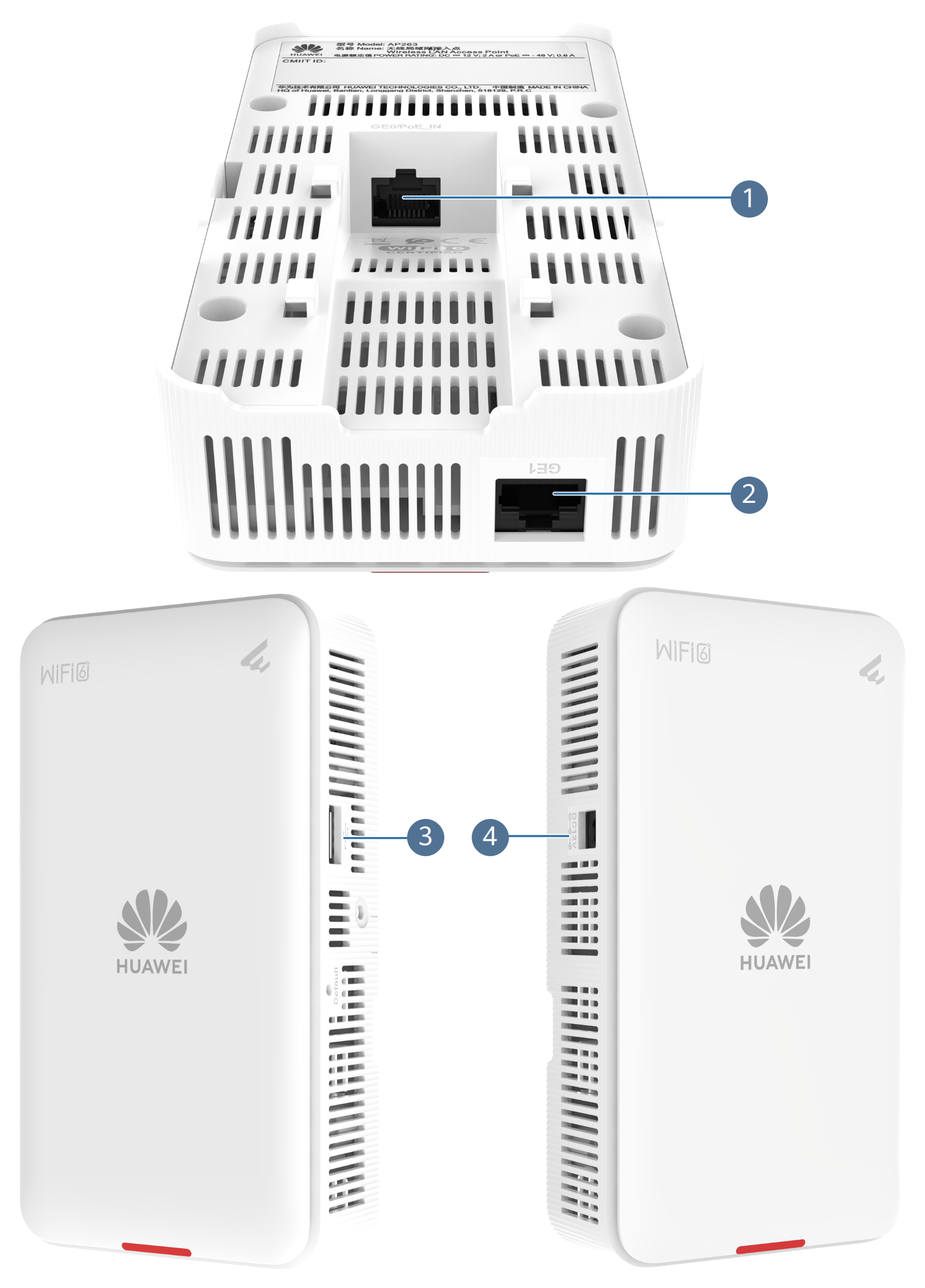 Huawei 11ax Wall AP, 2+2 dual bands, 3 Year Warranty