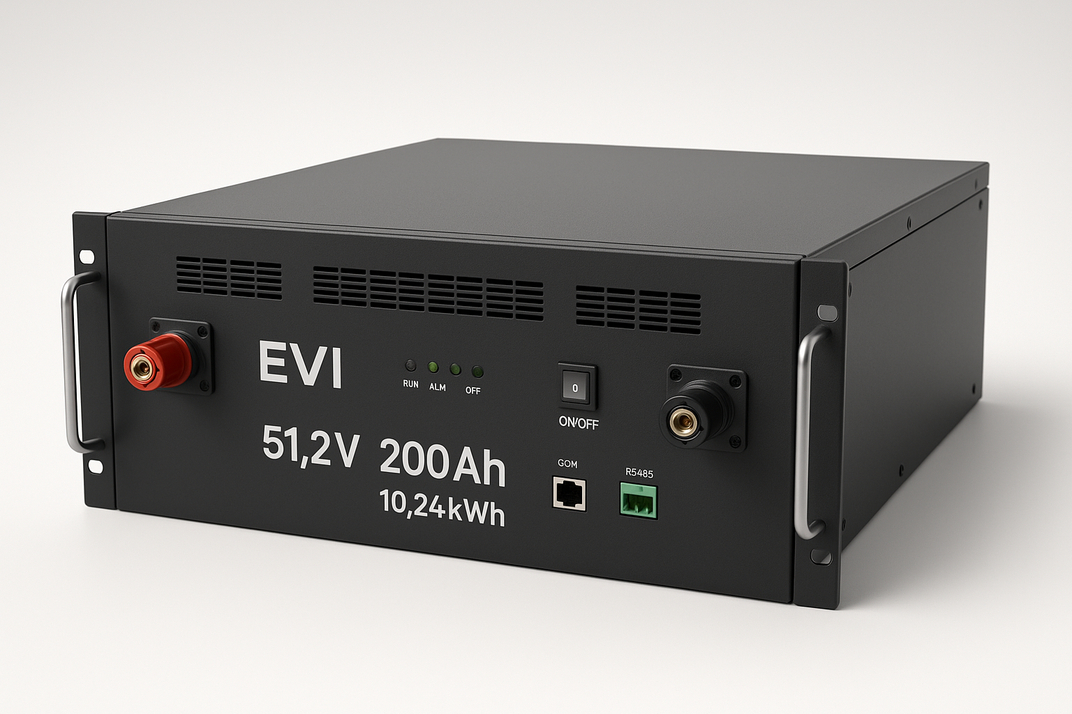 EVI 51.2V Rack Mountable 200Ah (10.24kWh) LiFePO4 battery,