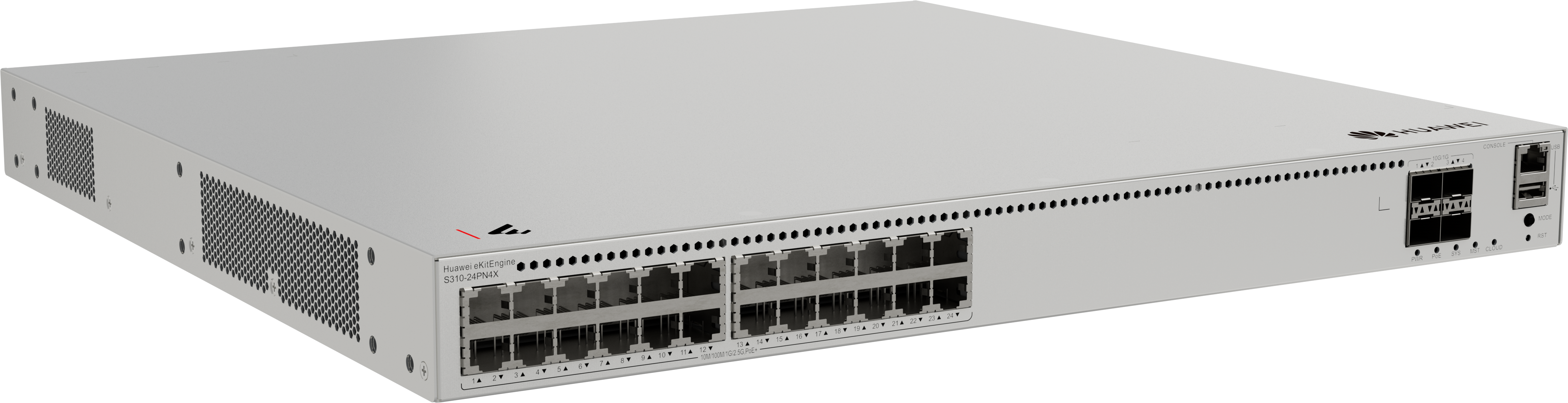 Huawei eKitEngine S310-24PN4X 24-Port Gigabit PoE+ Managed Switch with 4× 10G SFP+ Uplinks, 3 Year Warranty