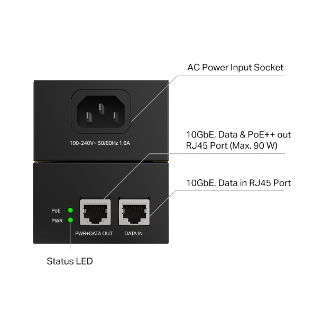 TP-link Omada PoE+ Injector Adapter, 2 Year Warranty
