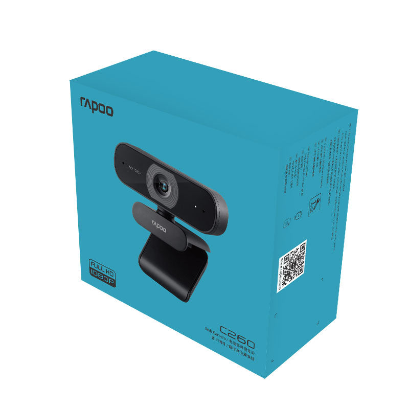 Rapoo 1080P Webcam with Microphone, 1 Year Warranty